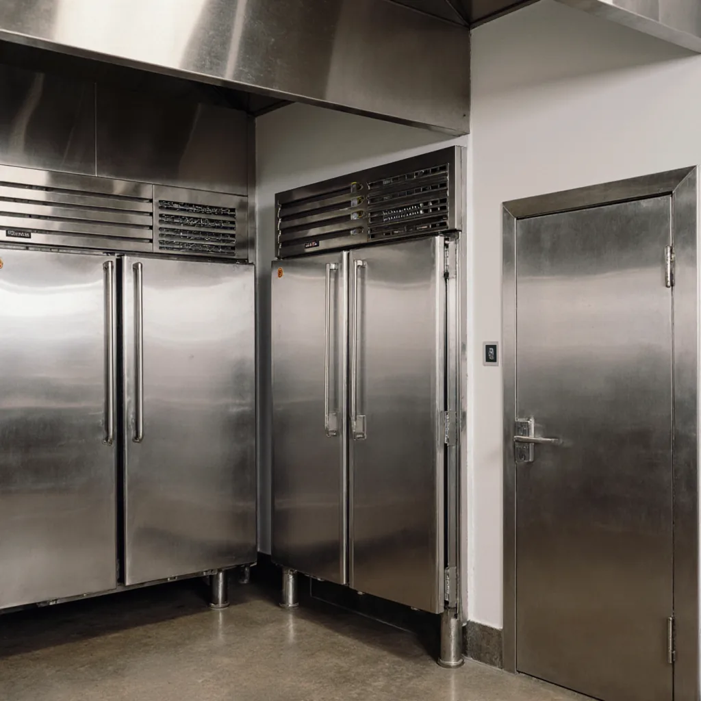 Installation de froid commercial en inox